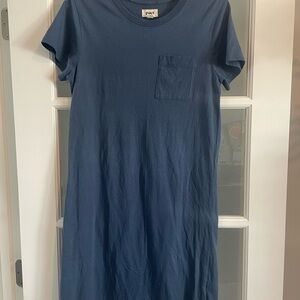 Pact Organic Cotton Blue Tee Shirt Dress